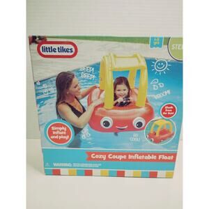 Little Tikes Cozy Coupe Inflatable Car Baby Float Pool Toy Red Yellow 2023